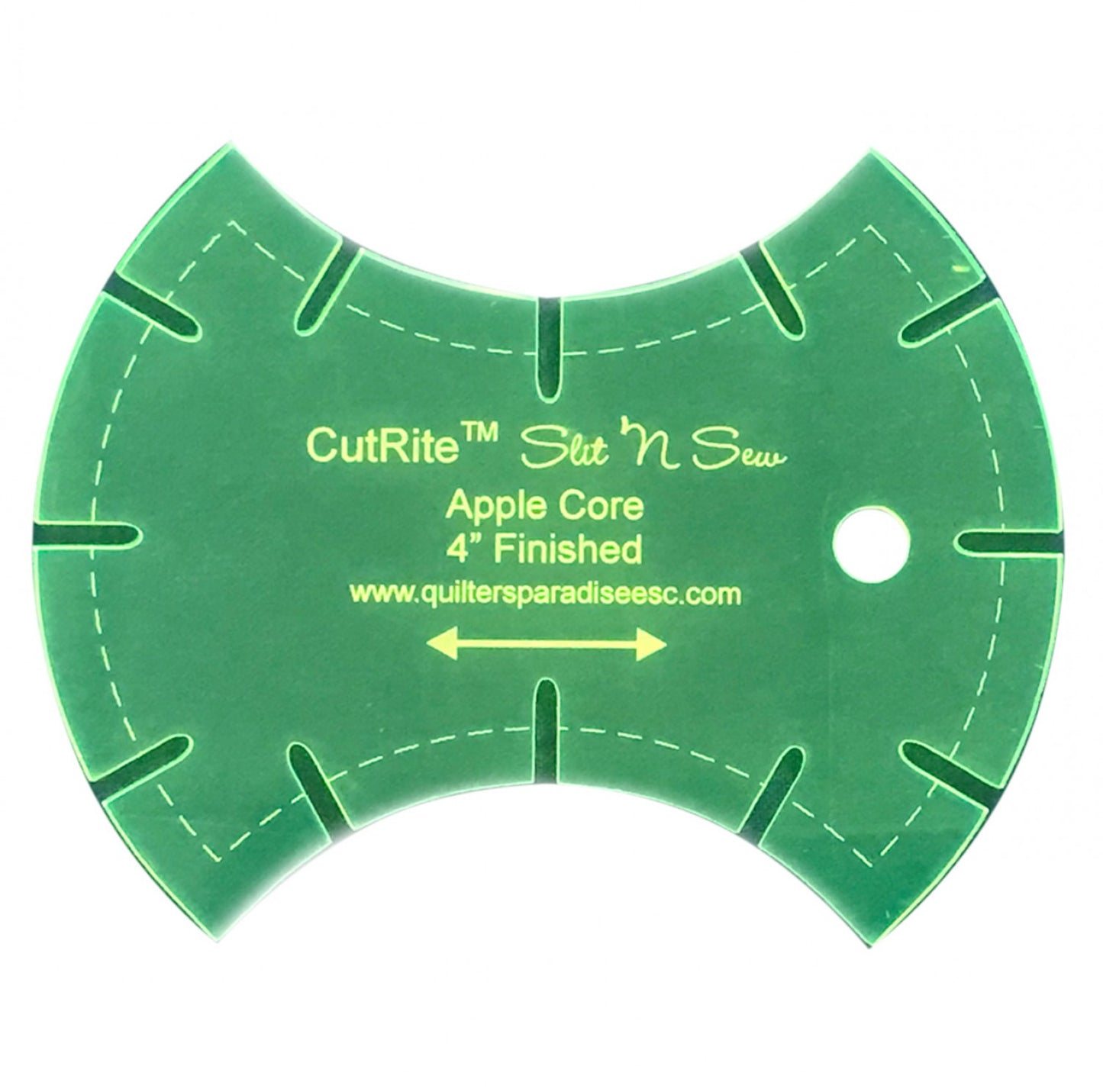 Slit N Sew Apple Core Template 4in Finished # QP031188  - Special Order