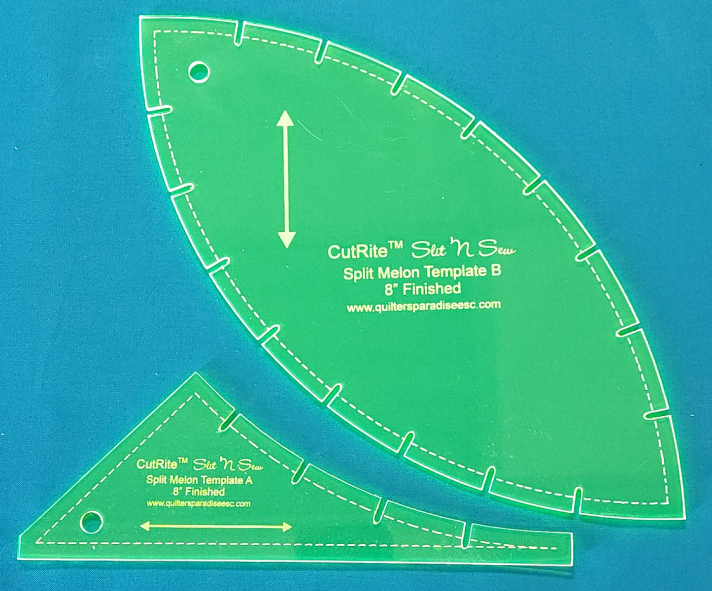 CutRite Slit N Sew Split Melon 8in Finished Template Set # QP031766     -  Special Order