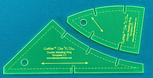 Slit N Sew Double Wedding Ring Template Set Plus # QP031770 - Special Order