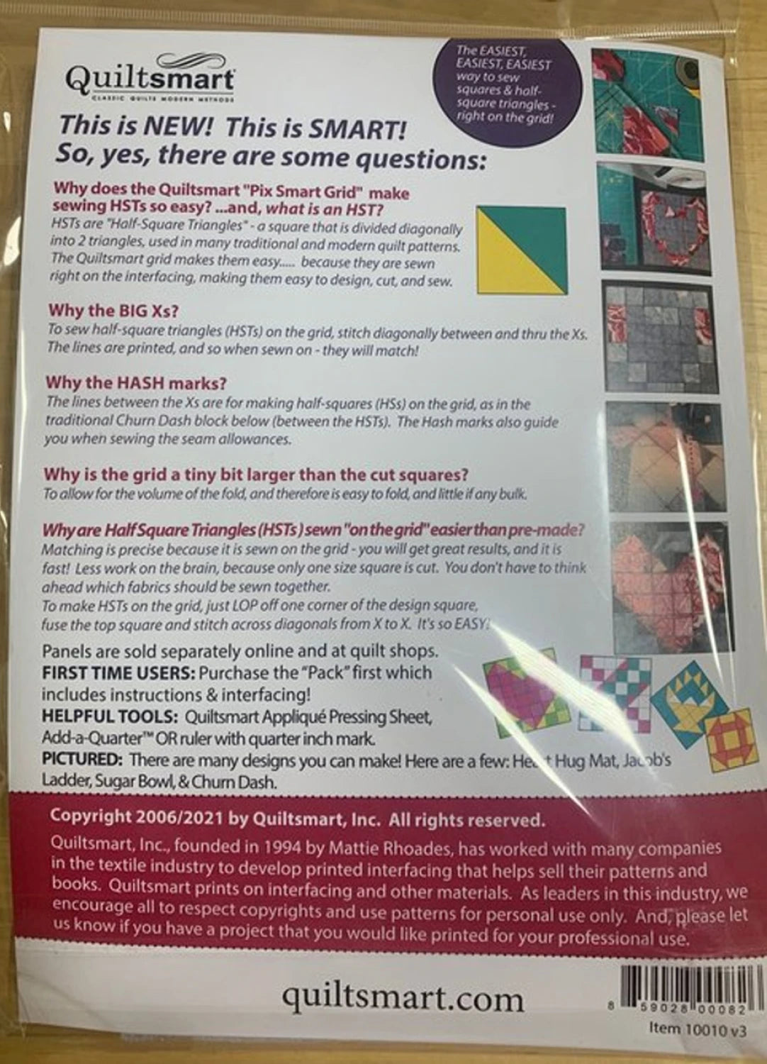 1.5" Pix Smart Grid Interfacing by QuiltSmart