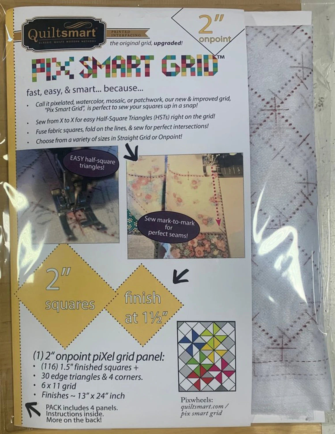 2" Pix Smart Grid On Point Interfacing by QuiltSmart