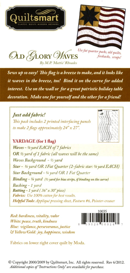 Old Glory Waves Fun Pack by QuiltSmart