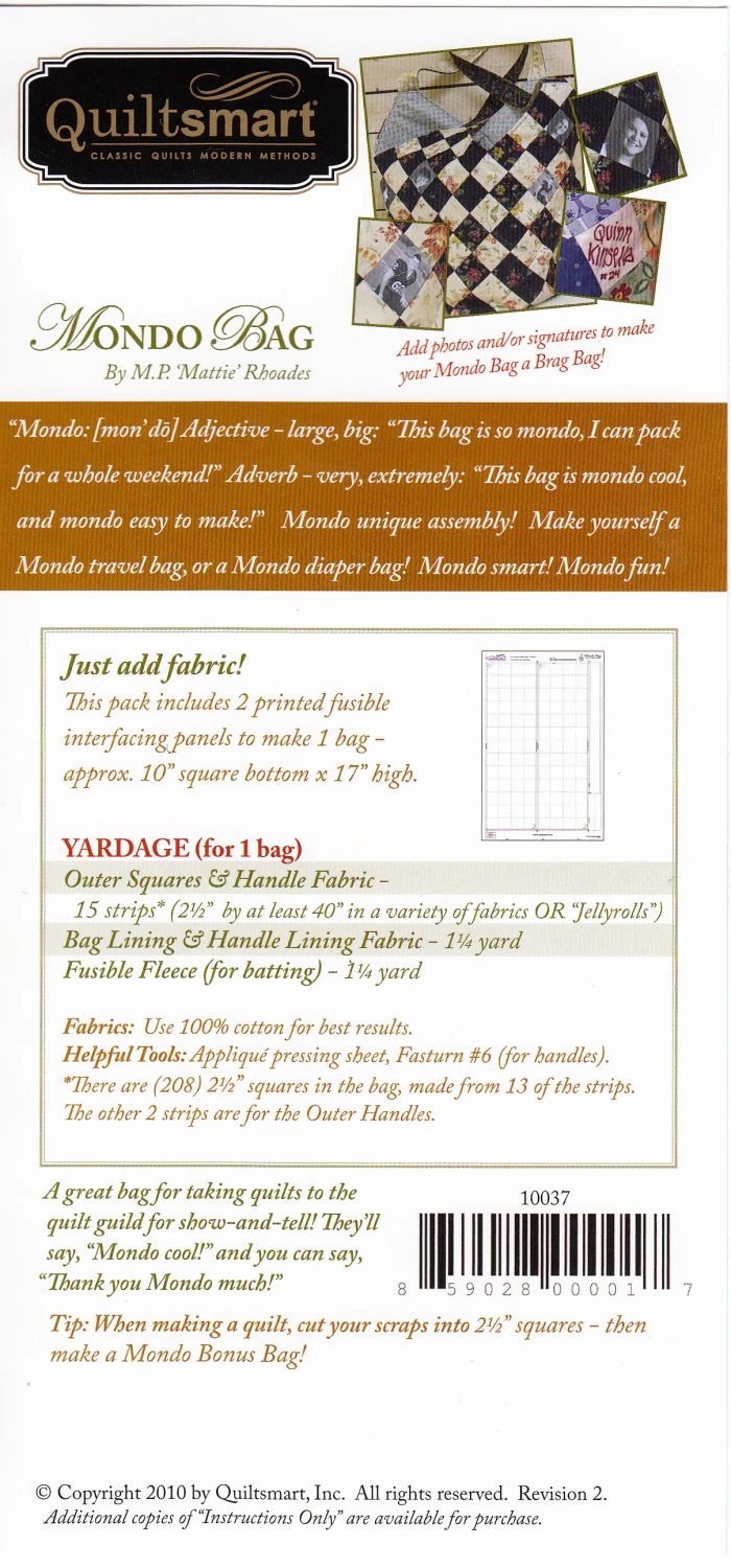 Mondo Bag Fun Pack by QuiltSmart