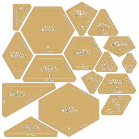 Tula Queen of Diamonds Acrylic Template Set - Special Order