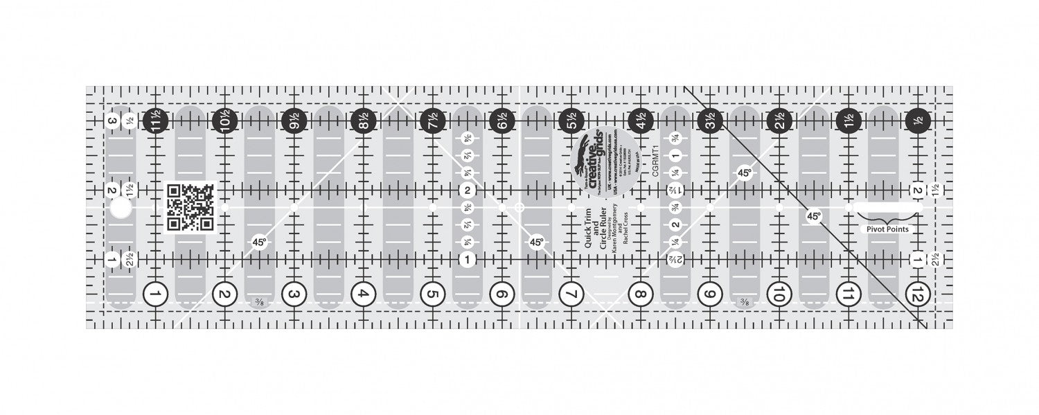 Quick Trim Ruler 3-1/2in X 12-1/2in Rectangle CGRMT1
