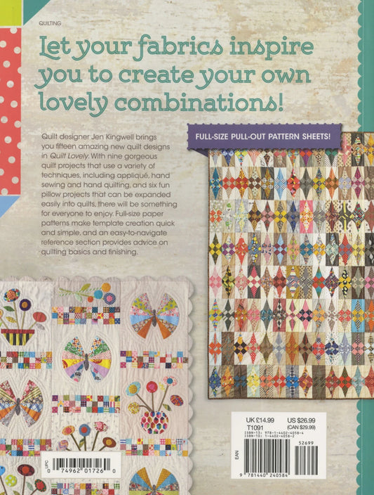 Quilt Lovely Pattern Book by Jen Kingwell Designs - Special Order