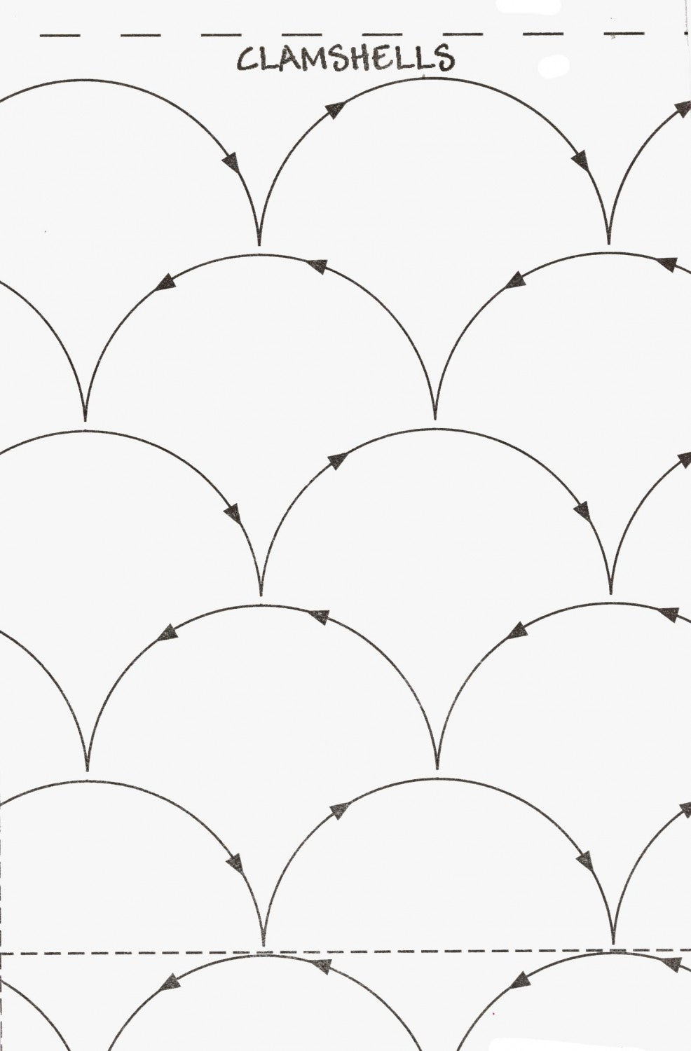 Quilt Pattern On A Roll Clamshells 9 1/2in x 26' # QME304 - Special Order