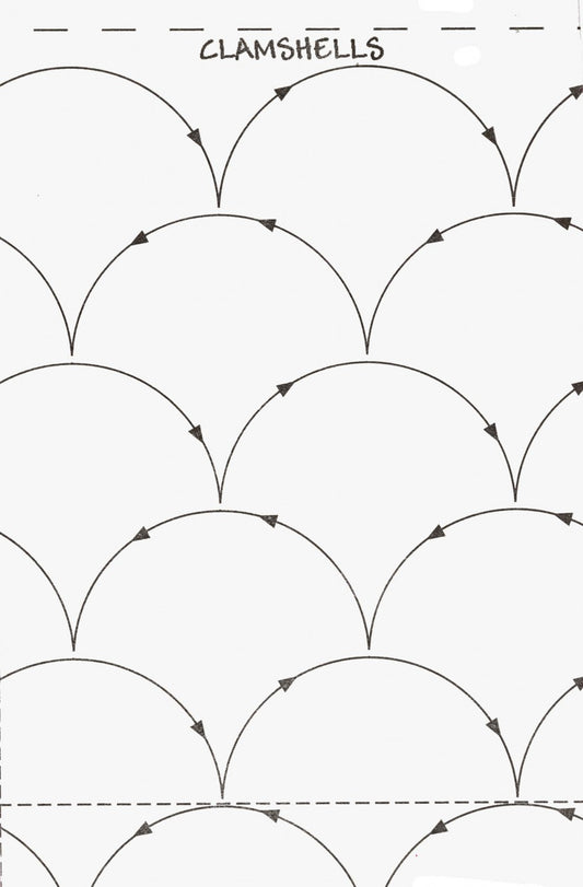 Quilt Pattern On A Roll Clamshells 9 1/2in x 26' # QME304 - Special Order