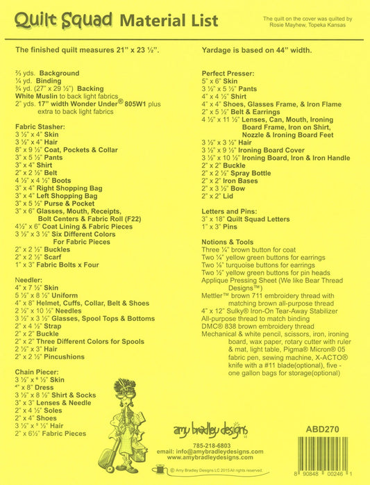 Quilt Squad # ABD270 - Special Order