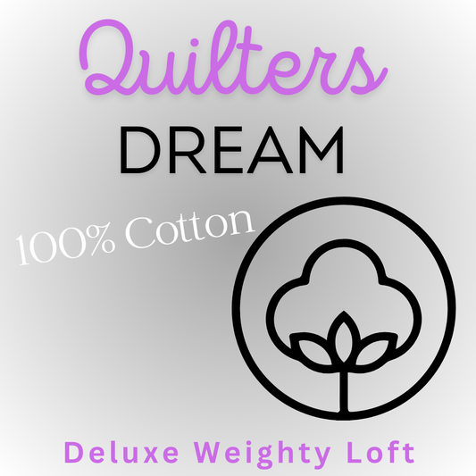 Quilters Dream - 100% Pure Cotton Batting - Deluxe Weighty Loft - Cases & Rolls - Price Includes Shipping