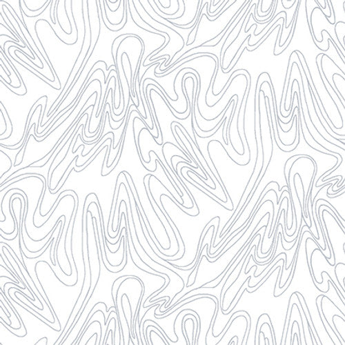 Quilter's Flour VI by Henry Glass : Scribble Lines White on White 1683-01W