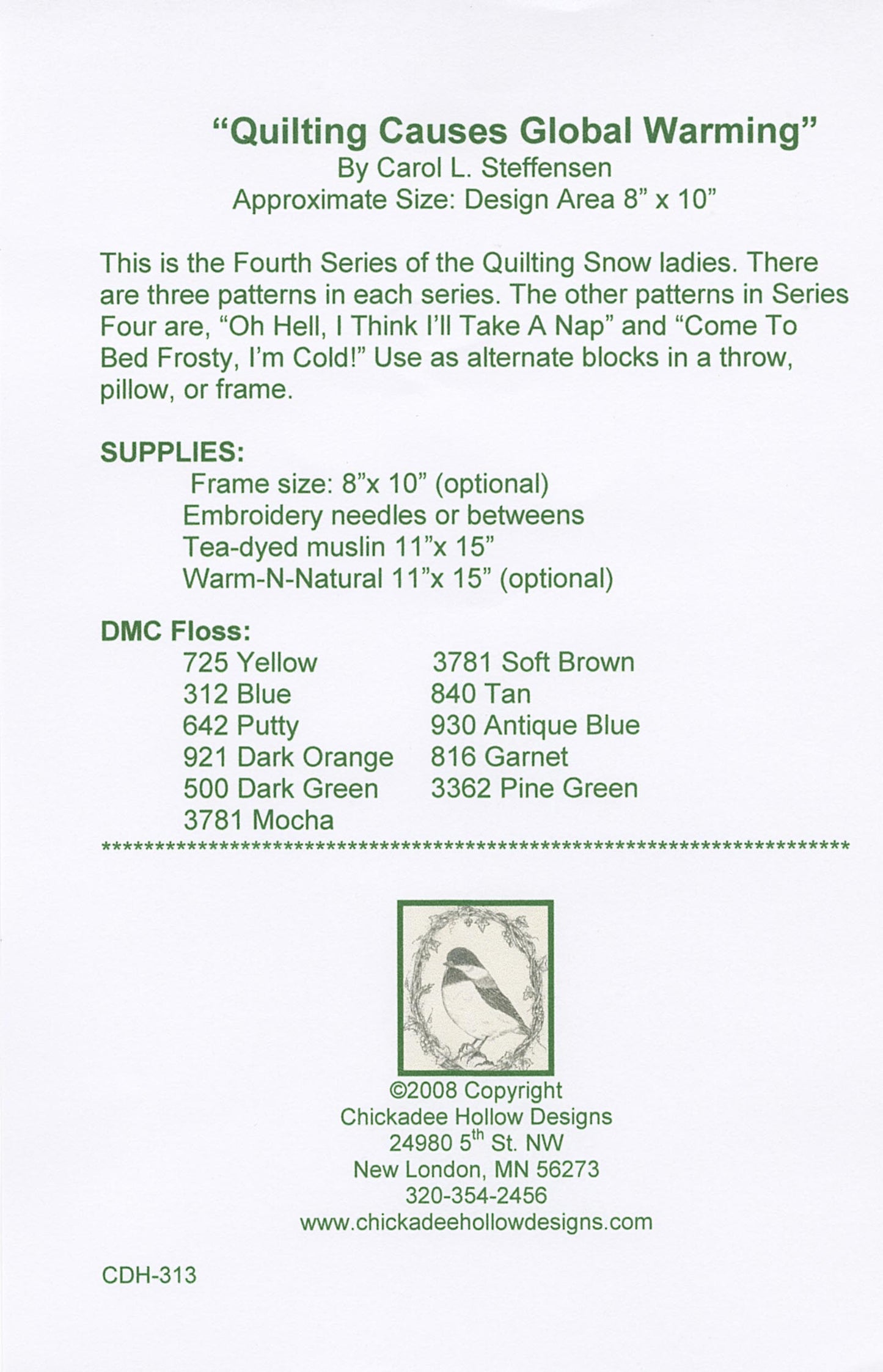 Quilting Causes Global Warming # CDH313- Special Order