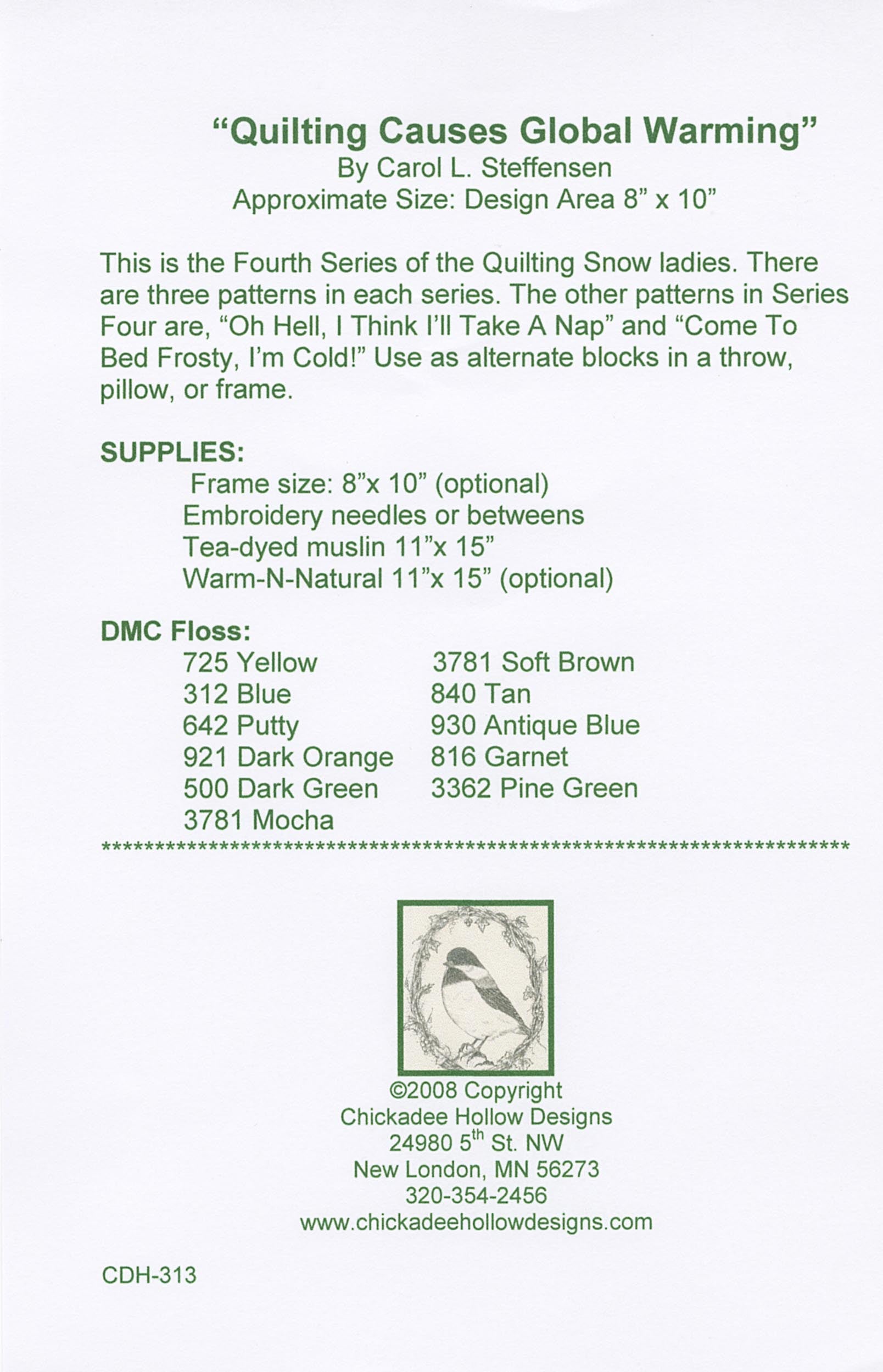Quilting Causes Global Warming # CDH313- Special Order