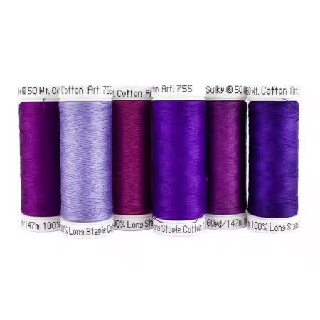 Quilting Plums and Purples 50 wt Cotton Palette # 755-72 - Special Order