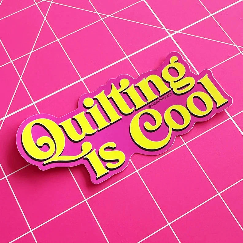 Quilting is Cool Sticker by Sassafras Lane