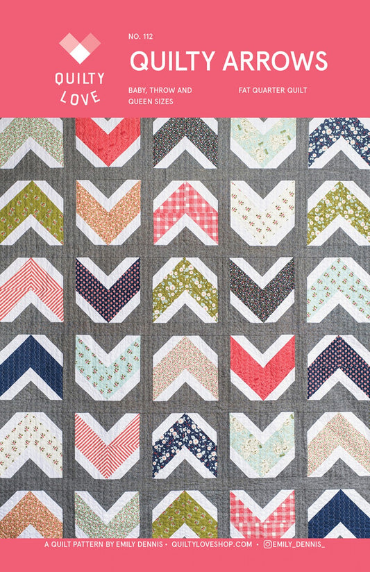 Quilty Arrows Quilt Pattern by Quilty Love