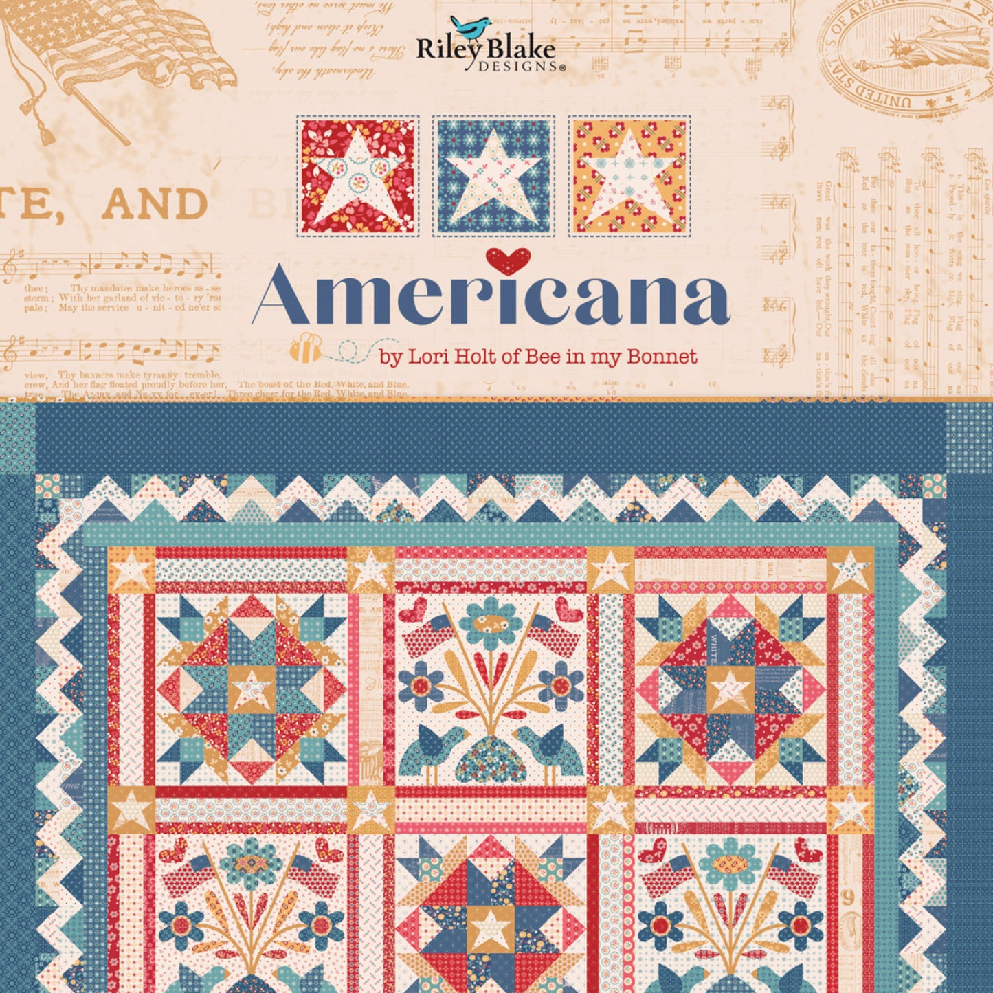 Americana by Lori Holt Collection - 5” Charm Pack (Expected April 2025)