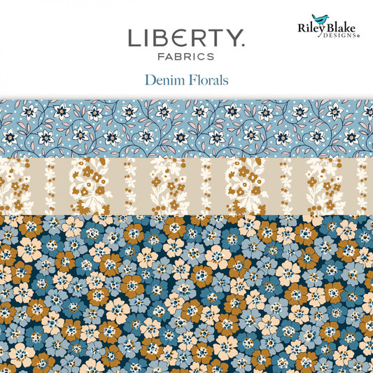 Denim Florals by Liberty Fabrics Collection - Strip Roll (Expected 02-28-25)