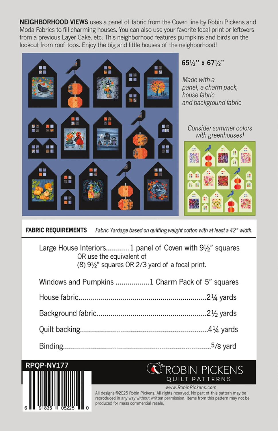 Neighborhood View Quilt Pattern by Robin Pickens