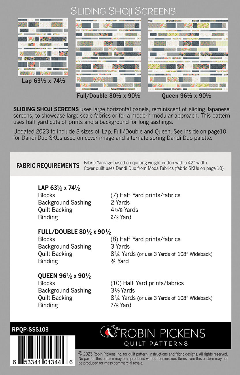Sliding Shoji Screens # RPQPSSS103 - Special Order