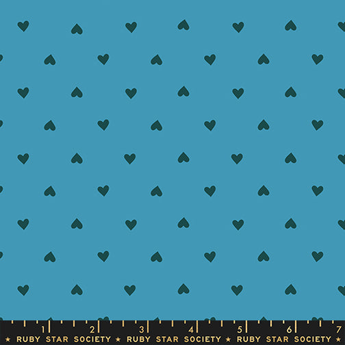 Sparkle Shopper by Melody Miller : Hearts Vintage Blue RS0091 42