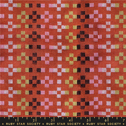 Mystic Fable Warp & Weft by Alexia Abegg : Flowers Terracotta RS4154 11
