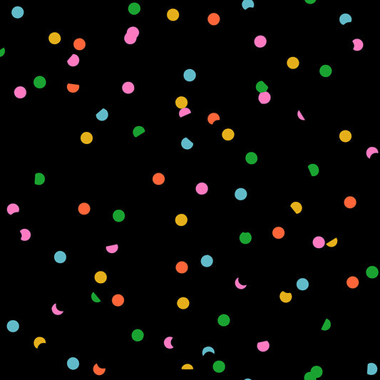 Sidekicks by Ruby Star Society Collaborative : Hole Punch Dot Multi On Black RS5220 49