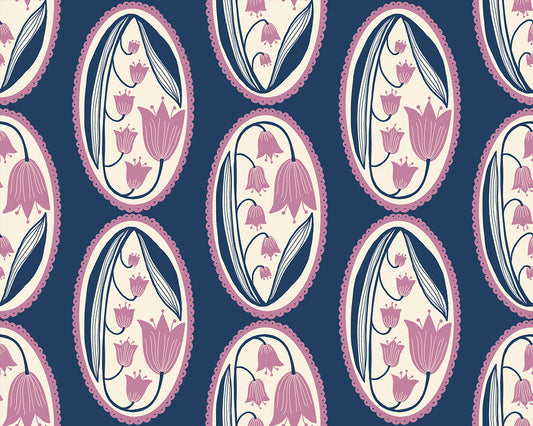 Endpaper by Jen Hewett  -    Lily of the Valley Cameo Bluebell RS6042 16