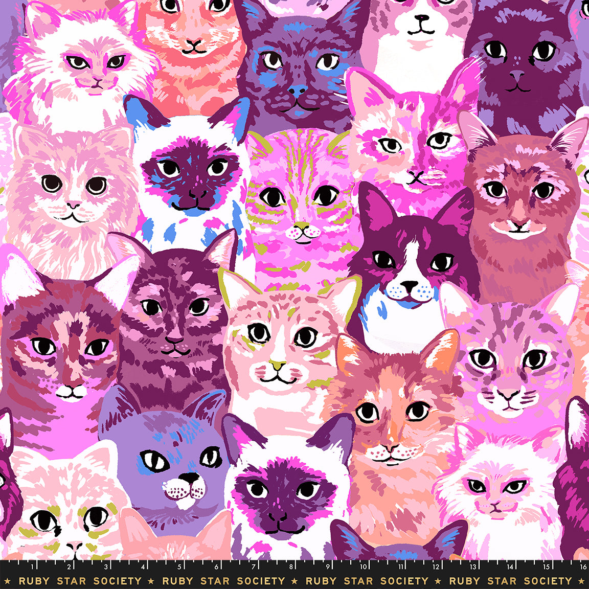 Oops All Cats by Sarah Watts : Hundreds of Cats Pink RS2146 12
