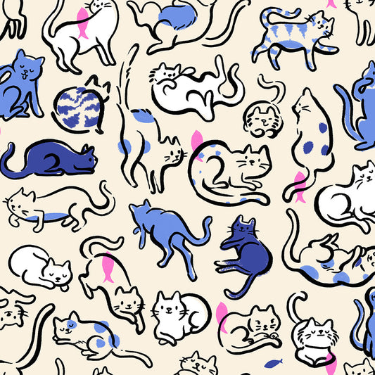Oops All Cats by Sarah Watts : Schmitties Lindley Blue RS2149 14