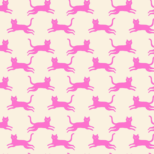 Oops All Cats by Sarah Watts : Kitty Run Neon Pink RS2150 12