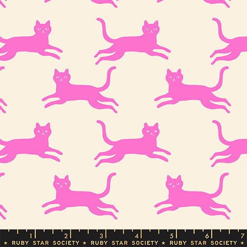 Oops All Cats by Sarah Watts : Kitty Run Neon Pink RS2150 12