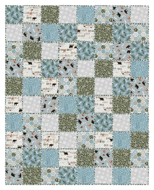 Chill Factor Flannel by Raquel Maciel : Raggy Layers Rag Quilt Kit