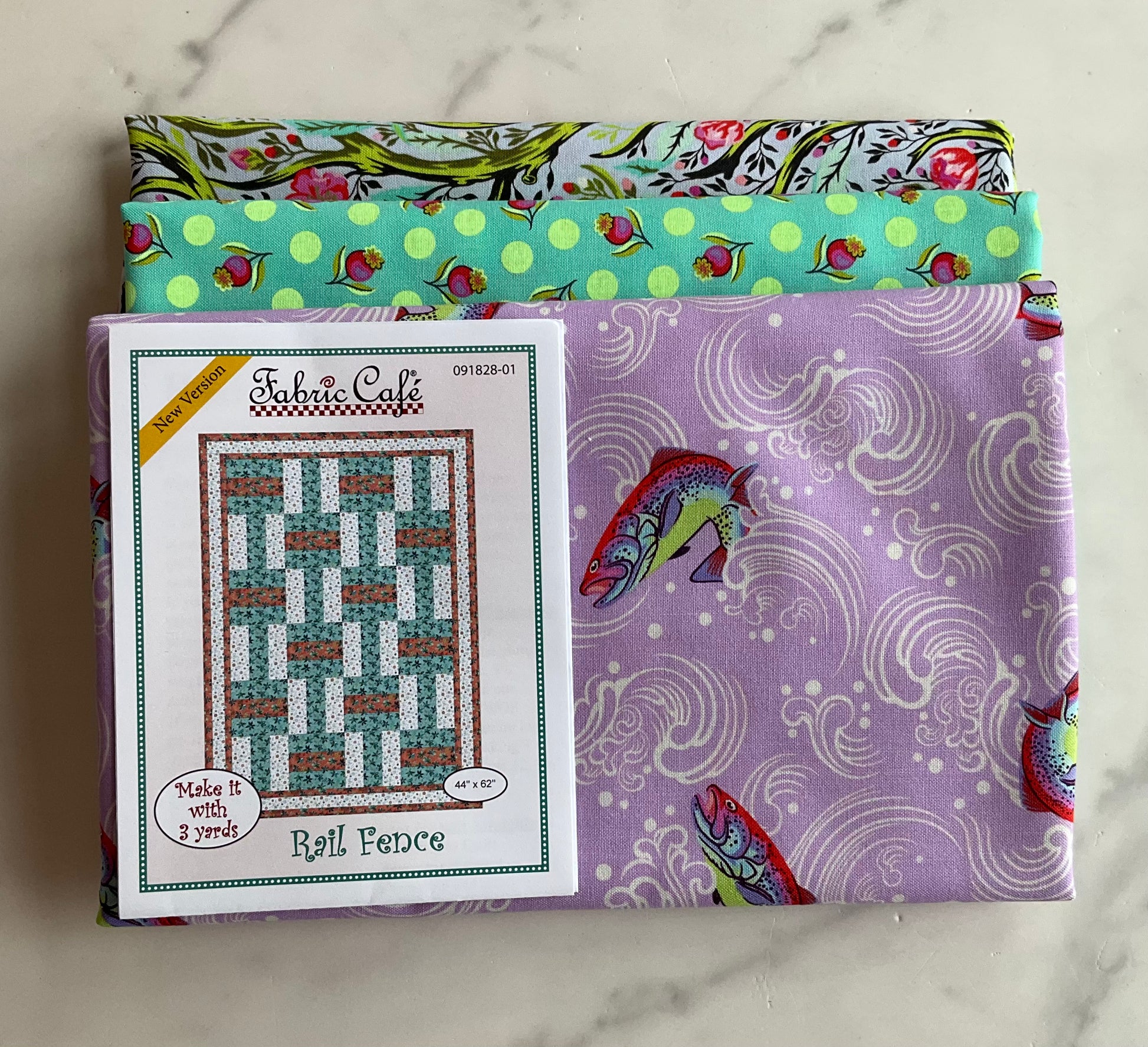 Rail Fence Quilt Kit featuring Full Moon Forest II & Untamed by Tula Pink - 3 Yard Quilt Kit
