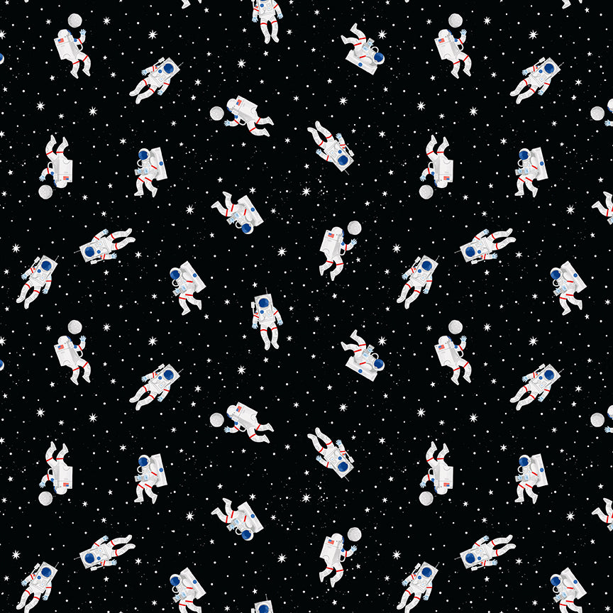Reach For The Stars with NASA by Riley Blake Designs : Astronauts Black C18333-BLACK