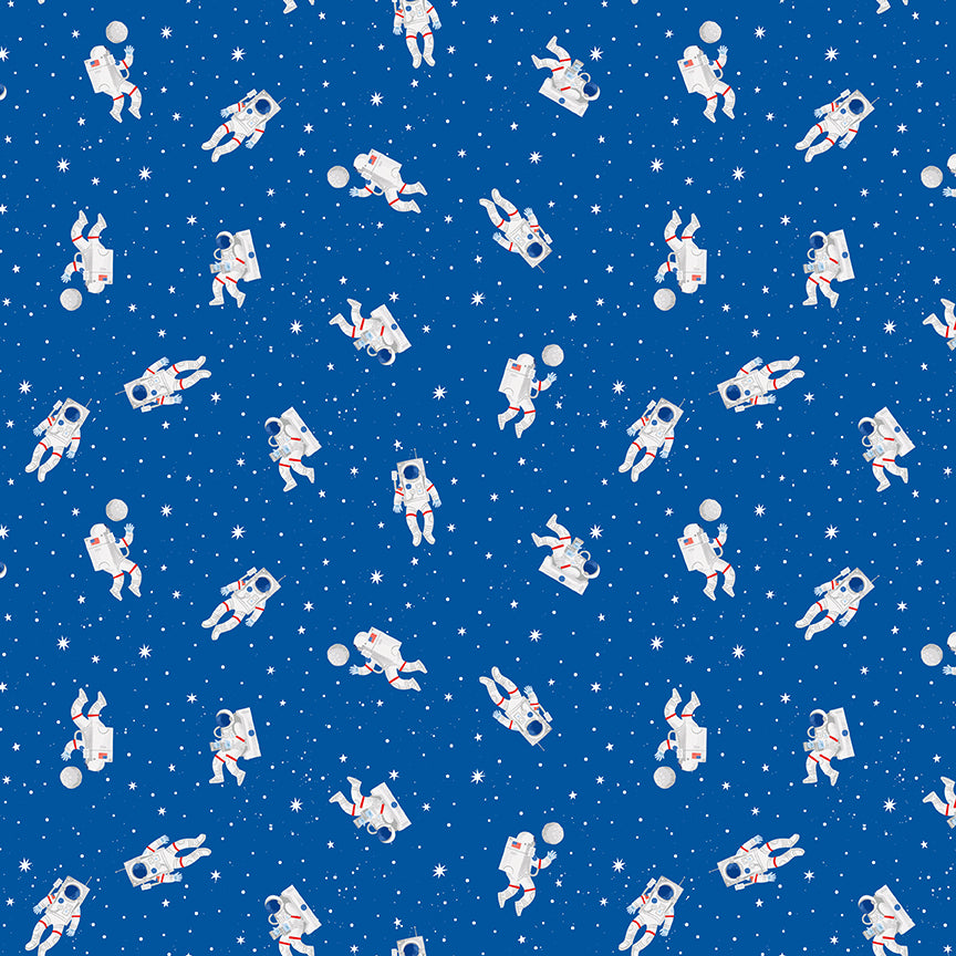 Reach For The Stars with NASA by Riley Blake Designs : Astronauts Sapphire C18333-SAPPHIRE