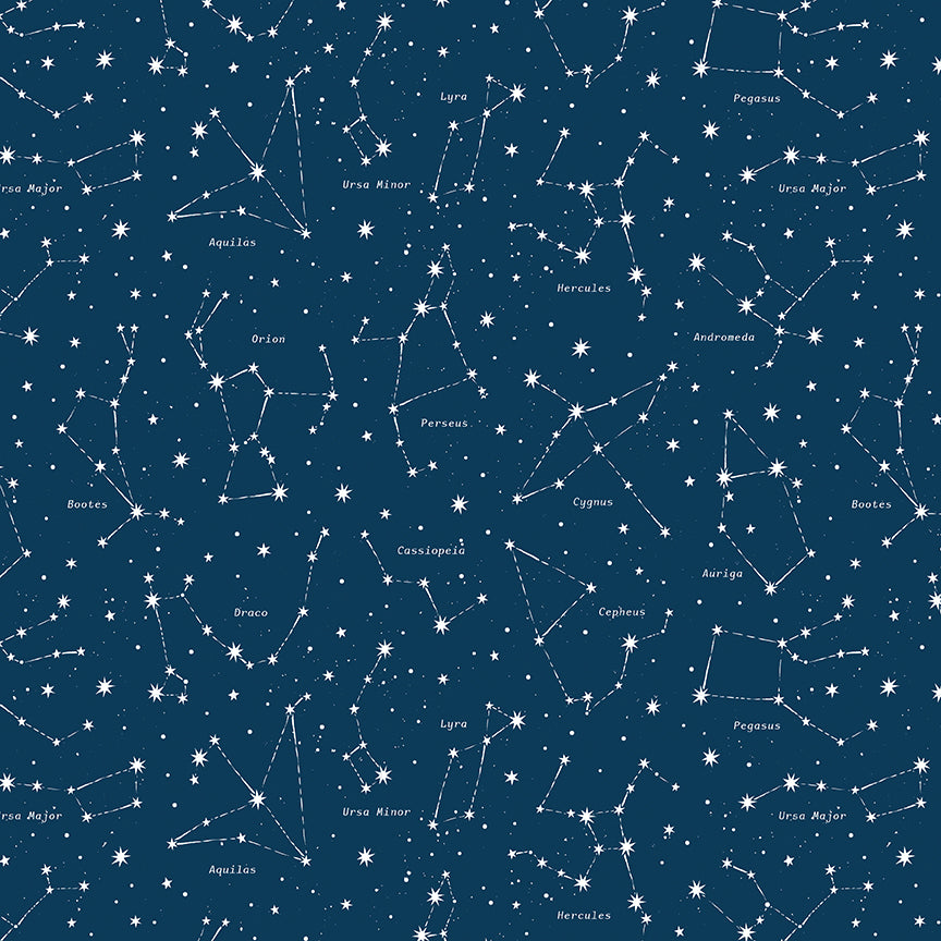 Reach For The Stars with NASA by Riley Blake Designs : Constellations Navy C18334-NAVY