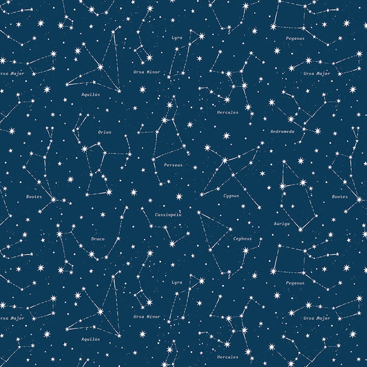 Reach For The Stars with NASA by Riley Blake Designs : Constellations Navy C18334-NAVY