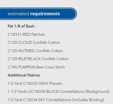 Reach For The Stars with NASA by Riley Blake Designs : First Steps Quilt Kit