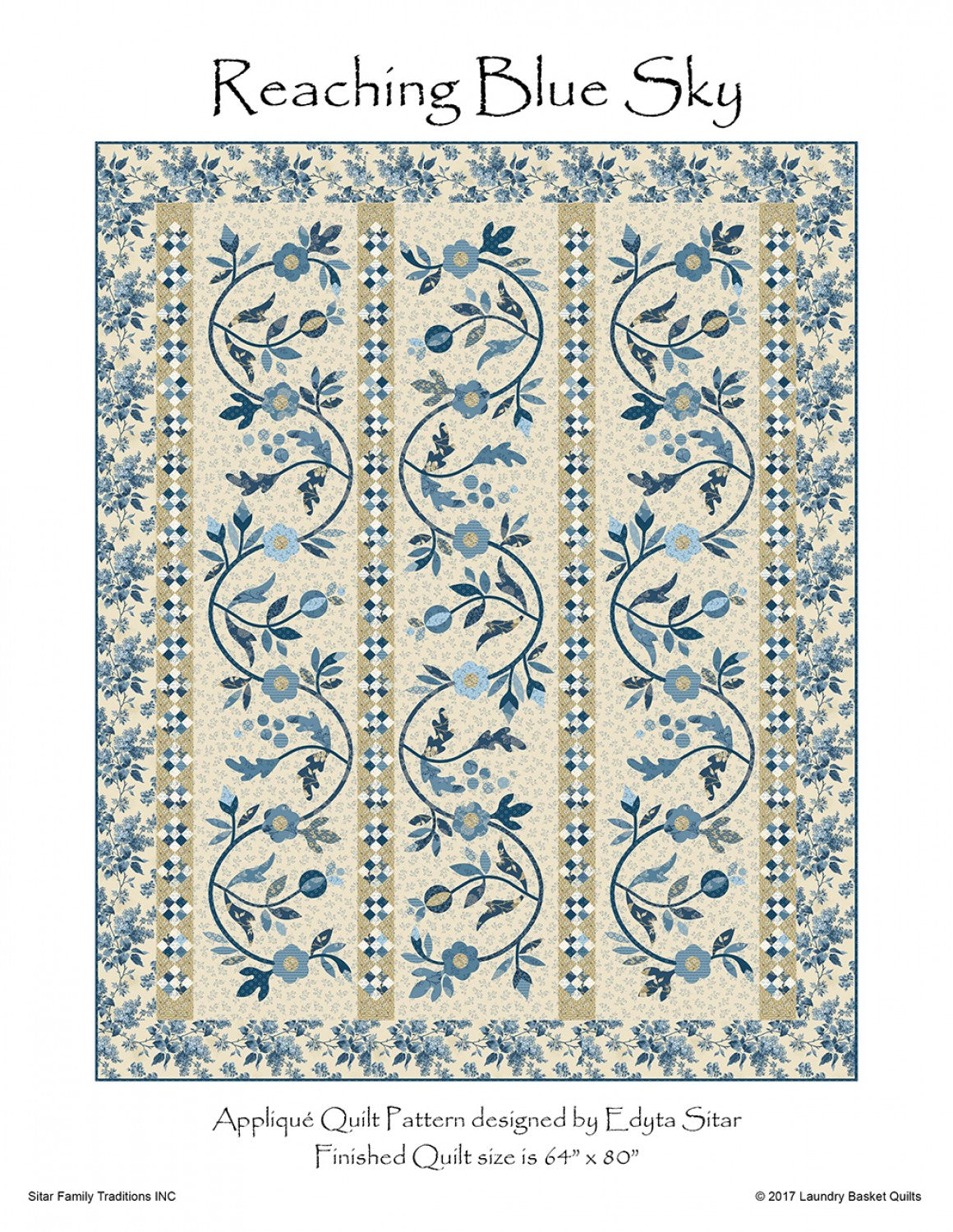 Reaching Blue Sky Quilt Pattern by Laundry Basket Quilts