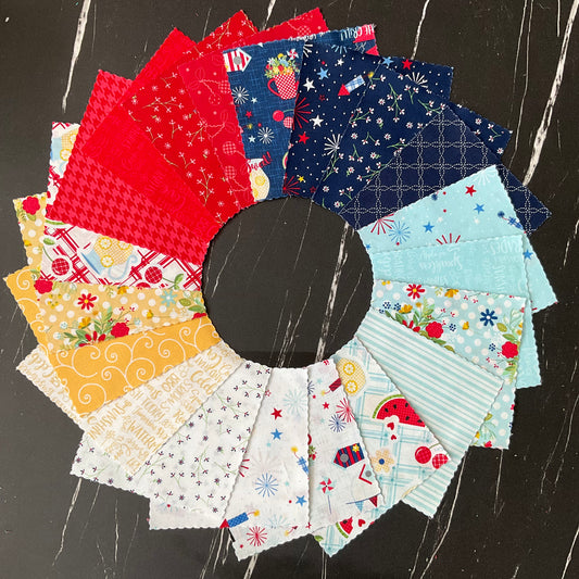 Red, White & Bloom by Kimberbell - Charm Pack