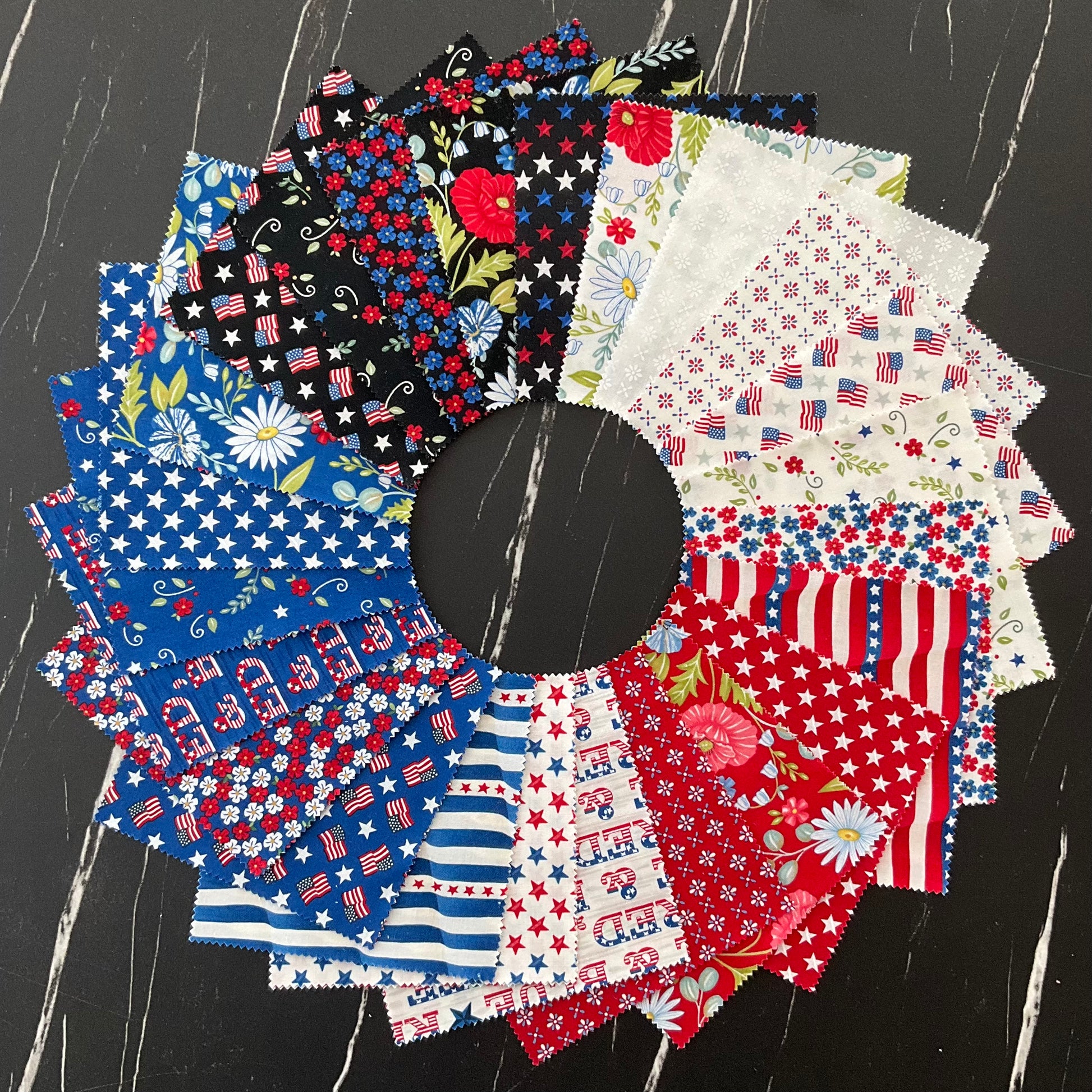 Red, White and Bloom by Deb Strain : Charm Pack