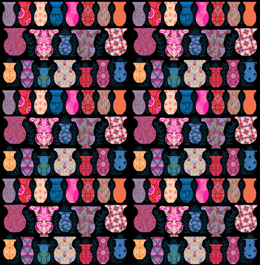 Rhapsody by Anna Maria Textiles : Anniversary Vases Multi AMT173-99