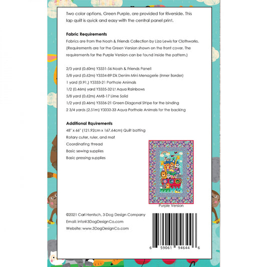 Riverside Quilt Pattern by 3 Dog Design Co. - Special Order