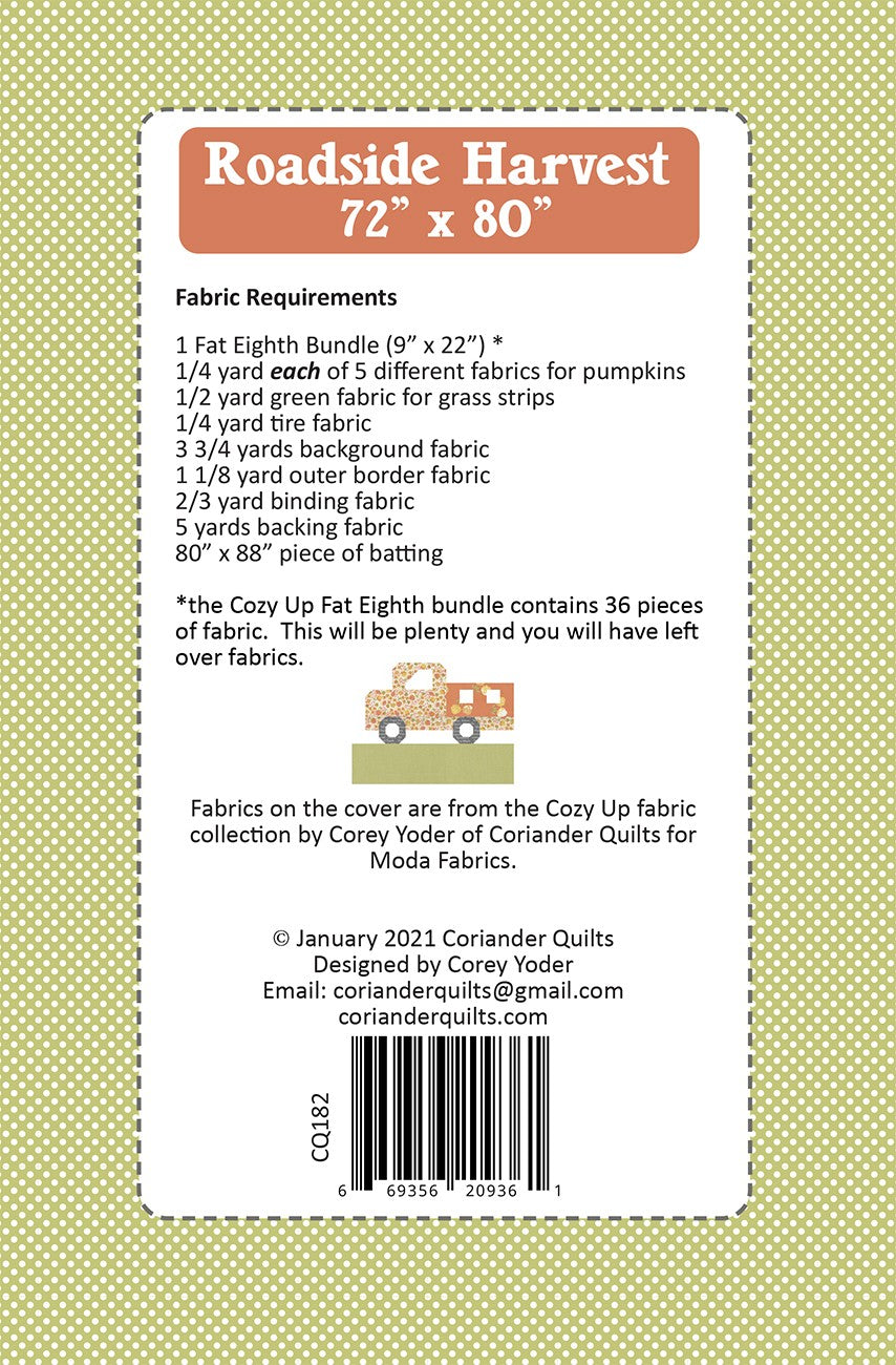 Roadside Harvest Quilt Pattern by Coriander Quilts - Special Order