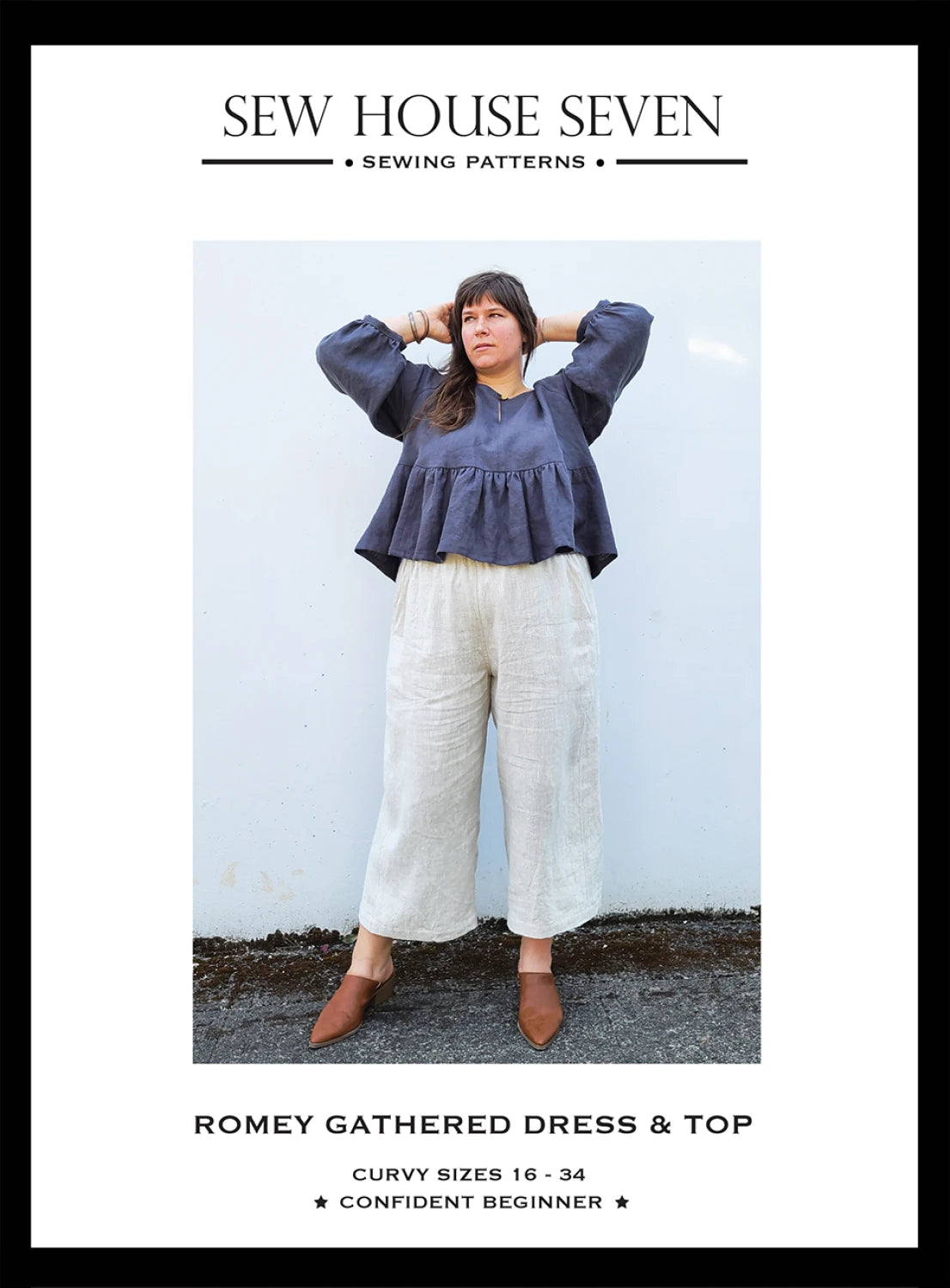 Romney Gathered Dress & Top Pattern by Sew House Seven - Size 16-34 - Special Order