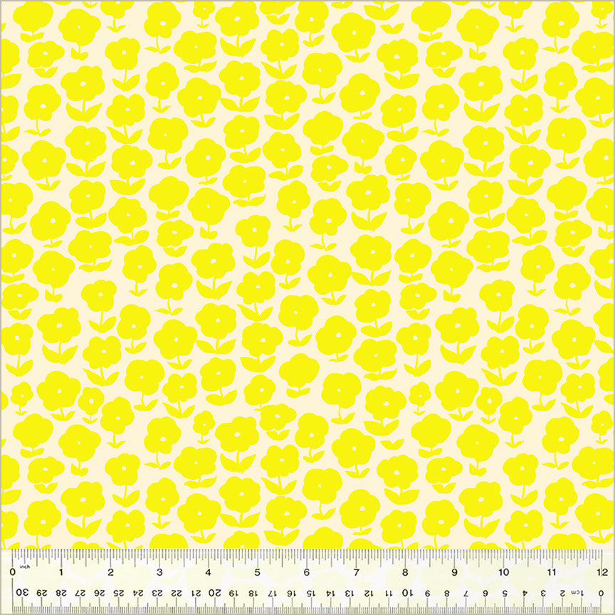 Ruby + Bee Blenders by Heather Ross - Puffy Daisy Vanilla/Custard 54413-5