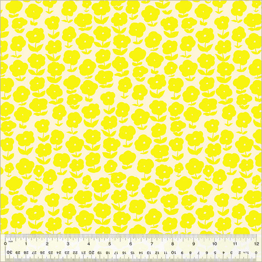 Ruby + Bee Blenders by Heather Ross - Puffy Daisy Vanilla/Custard 54413-5
