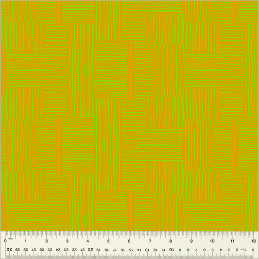 Ruby + Bee Blenders by Heather Ross - Woven Avocado/Turmeric 54416-23