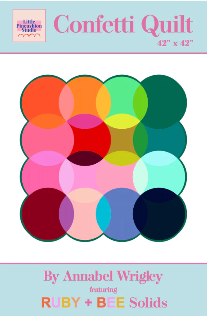 Ruby + Bee Solids by Heather Ross and Annabel Wrigley : Confetti Quilt Kit